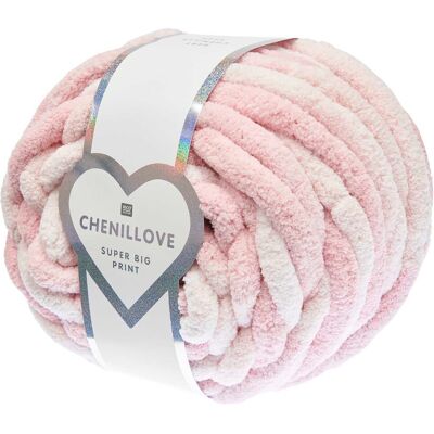 Rico design háčkovací příze Chenillove Super Big Print odstín 002 růžová - 1 ks Rico design háčkovací příze Chenillove Super Big Print odstín 002 růžová - 1 ks