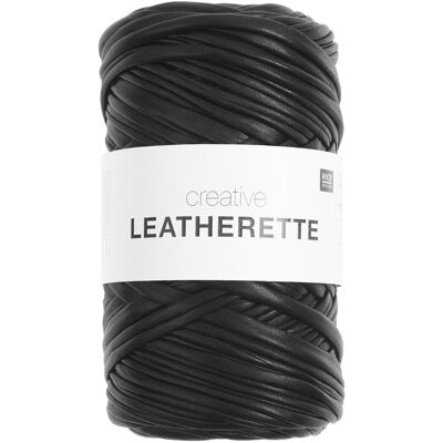 Rico design háčkovací příze imitující kůži Creative Leatherette černá - 1 ks Rico design háčkovací příze imitující kůži Creative Leatherette černá - 1 ks