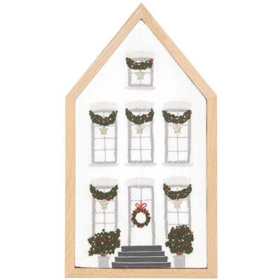 Rico Design Sada na vyšívání dekorace vánoční dům 12,5x22,5cm - 1 sada Rico Design Sada na vyšívání dekorace vánoční dům 12,5x22,5cm - 1 sada