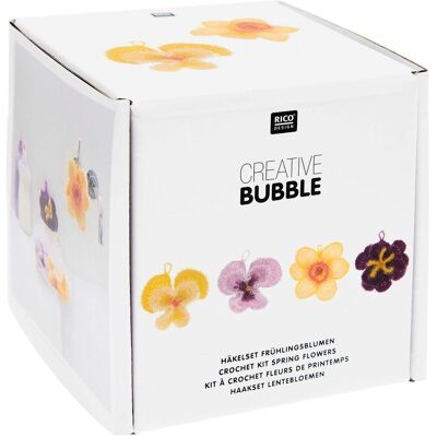 Rico design háčkovací sada na výrobu žínek Creative Bubble Jarní květiny - 3 ks Rico design háčkovací sada na výrobu žínek Creative Bubble Jarní květiny - 3 ks