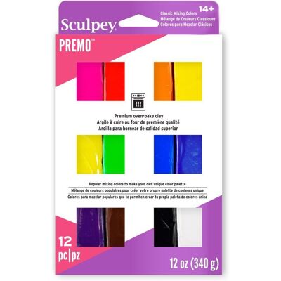 Sculpey PREMO sada 340g 12 barev - 3 sady Sculpey PREMO sada 340g 12 barev - 3 sady
