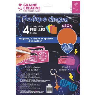 Graine Creative Sada smršťovacích fólií neonová 4ks - 3 sady Graine Creative Sada smršťovacích fólií neonová 4ks - 3 sady