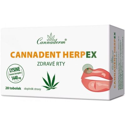 Cannaderm Cannadent Herpex rty bez puchýřů 28 tobolek Cannaderm Cannadent Herpex rty bez puchýřů 28 tobolek