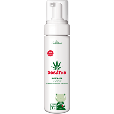 Robátko mycí pěna sensitiv Cannaderm 200 ml Robátko mycí pěna sensitiv Cannaderm 200 ml