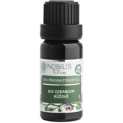 Nobilis Tilia Éterický olej bio Geranium růžové (bourbon) 10 ml Nobilis Tilia Éterický olej bio Geranium růžové (bourbon) 10 ml