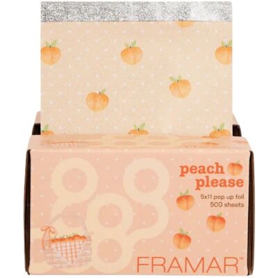 Framar PU-500 Pop Up Foils 5x11 - předřezaný alobal s texturou, 500 ks PU-500PEPL - Peach Please Framar PU-500 Pop Up Foils 5x11 - předřezaný alobal s texturou, 500 ks PU-500PEPL - Peach Please