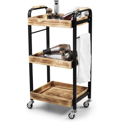 BraveHead 4794 Trolley, Maple Wood - kadeřnický vozík BraveHead 4794 Trolley, Maple Wood - kadeřnický vozík