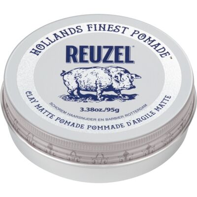 Reuzel Clay Matte Pomade - Střední Fikserace, Krátké Vlasy - Pomáda Reuzel Clay Matte Pomade - Střední Fikserace, Krátké Vlasy - Pomáda