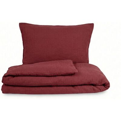 Kvalitex Mušelínové povlečení vínové 1x 240/220, 2x 70/90cm Kvalitex Mušelínové povlečení vínové 1x 240/220, 2x 70/90cm