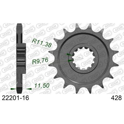 AFAM přední pastorek 4101 16 SUZUKI DR 125 '85-'00 (JTF409.16) (řetěz 428) ( ) AFAM přední pastorek 4101 16 SUZUKI DR 125 '85-'00 (JTF409.16) (řetěz 428) ( )