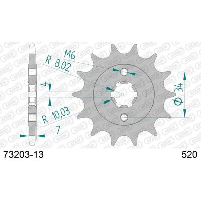 AFAM přední pastorek 2247 13 KTM 125 DUKE '11-'24, KTM 200 DUKE '12-'24 (JTF1903.13) (řetěz 520) ( ) AFAM přední pastorek 2247 13 KTM 125 DUKE '11-'24, KTM 200 DUKE '12-'24 (JTF1903.13) (řetěz 520) ( )