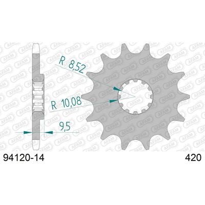 AFAM pastorek přední 7005 14 KTM SX 65 '98-'18 (JTF1906.14) (řetěz 420) ( ) AFAM pastorek přední 7005 14 KTM SX 65 '98-'18 (JTF1906.14) (řetěz 420) ( )