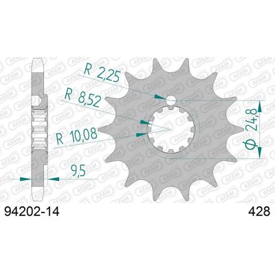 AFAM pastorek přední 2084 14 KTM SX 85 04-17 (+1) (JTF1907.14) (řetěz 428) ( ) AFAM pastorek přední 2084 14 KTM SX 85 04-17 (+1) (JTF1907.14) (řetěz 428) ( )
