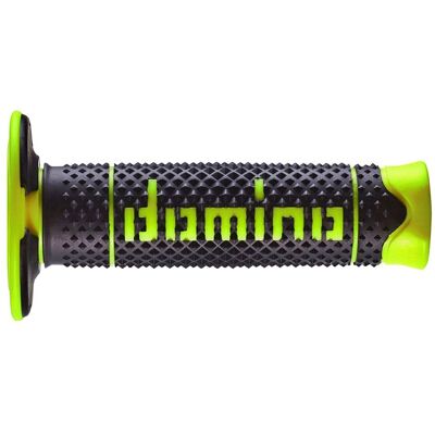 DOMINO gripy OFF ROAD PYRAMID dvousložkové barva černá/žlutá fluorescenční ( ) DOMINO gripy OFF ROAD PYRAMID dvousložkové barva černá/žlutá fluorescenční ( )