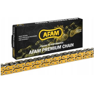 AFAM hnací řetěz CROSS A520MX6-GG 120L (250-450ccm) (spojka) barva zlatá ( ) AFAM hnací řetěz CROSS A520MX6-GG 120L (250-450ccm) (spojka) barva zlatá ( )