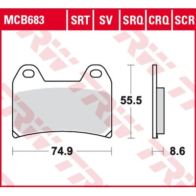 TRW LUCAS TRW ZF brzdové destičky KH244 karbonové závodní APRILIA RS 250 97-, RSV 1000 MILE/R 98-00, DUCATI 748/800/900/916/996 97-03, KTM SMC 625/660/LC4 640 TRW LUCAS TRW ZF brzdové destičky KH244 karbonové závodní APRILIA RS 250 97-, RSV 1000 MILE/R 98-00, DUCATI 748/800/900/916/996 97-03, KTM SMC 625/660/LC4 640