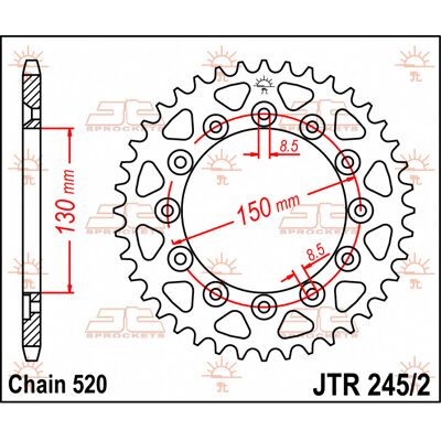 JT SPROCKETS JT řetězové kolo zadní 245 41 HONDA XL 600 LM '85-'88 (24541JT) (ŘETĚZ 520) ( ) JT SPROCKETS JT řetězové kolo zadní 245 41 HONDA XL 600 LM '85-'88 (24541JT) (ŘETĚZ 520) ( )