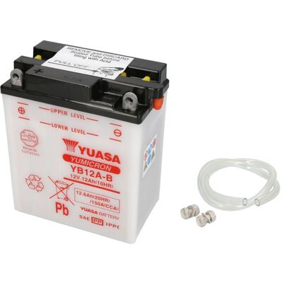 Baterie Yuasa YB12A-B - 12V, 12,6Ah, Konvenční olovo-akumulátor Baterie Yuasa YB12A-B - 12V, 12,6Ah, Konvenční olovo-akumulátor