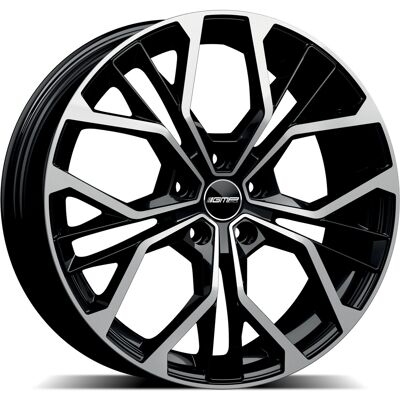 GMP Italia GMP MATISSE 7X17 5X108 ET40/65.1 černá/stříbrná GMP Italia GMP MATISSE 7X17 5X108 ET40/65.1 černá/stříbrná