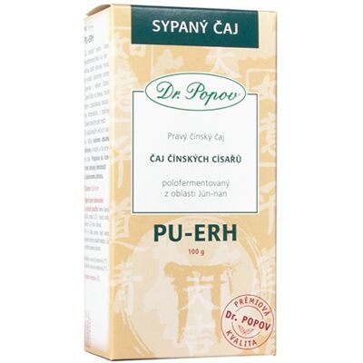 Pu-Erh, polofermentovaný čaj, 100 g Dr. Popov Pu-Erh, polofermentovaný čaj, 100 g Dr. Popov