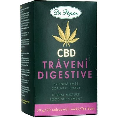 Konopný čaj s CBD Trávení, 30 g Dr. Popov Konopný čaj s CBD Trávení, 30 g Dr. Popov