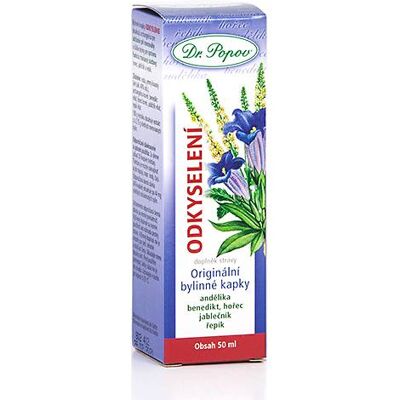 Odkyselení, originální bylinné kapky, 50 ml Dr. Popov Odkyselení, originální bylinné kapky, 50 ml Dr. Popov