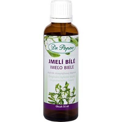 Jmelí bílé, originální bylinné kapky, 50 ml Dr. Popov Jmelí bílé, originální bylinné kapky, 50 ml Dr. Popov