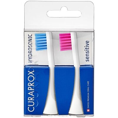 Curaprox Hydrosonic PRO Sensitive náhradní hlavice (modrá/růžová), 2 ks Curaprox Hydrosonic PRO Sensitive náhradní hlavice (modrá/růžová), 2 ks