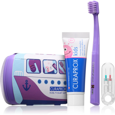 Curaprox Travel Set KIDS fialový Curaprox Travel Set KIDS fialový