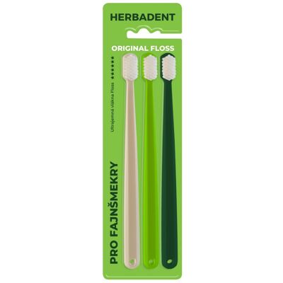 Herbadent ORIGINAL FLOSS zubní kartáček, ultra jemná kónická vlákna, 3 ks Herbadent ORIGINAL FLOSS zubní kartáček, ultra jemná kónická vlákna, 3 ks