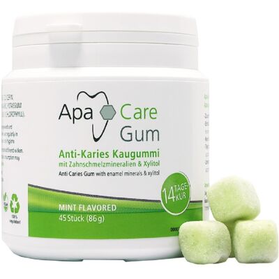 ApaCare Gum Anti-Caries žvýkačky s vápníkem a xylitolem, 45ks ApaCare Gum Anti-Caries žvýkačky s vápníkem a xylitolem, 45ks