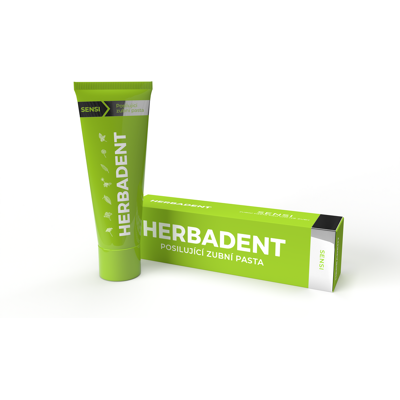 Herbadent SENSI posilující zubní pasta s hydroxyapatitem pro citlivé zuby, 75 g Herbadent SENSI posilující zubní pasta s hydroxyapatitem pro citlivé zuby, 75 g