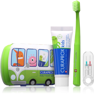 Curaprox Travel Set KIDS zelený Curaprox Travel Set KIDS zelený