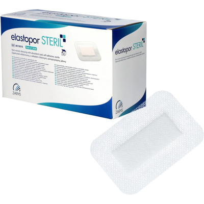 ZARYS Netkané krytí s absorpční vložkou Elastopor STERIL, sterilní, 5 x 7,2cm (100 ks) ZARYS Netkané krytí s absorpční vložkou Elastopor STERIL, sterilní, 5 x 7,2cm (100 ks)