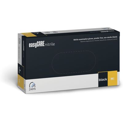 Zarys easyCARE nitrilové rukavice M (7-8) černé, 100ks Zarys easyCARE nitrilové rukavice M (7-8) černé, 100ks