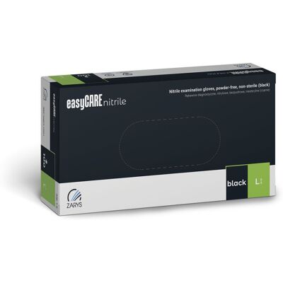 Zarys easyCARE nitrilové rukavice L (8-9) černé, 100ks Zarys easyCARE nitrilové rukavice L (8-9) černé, 100ks