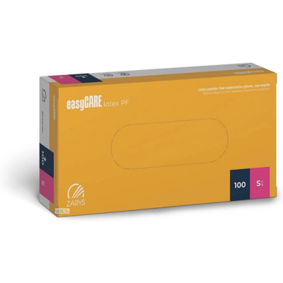 Zarys easyCARE vyšetřovací latexové rukavice S (6-7) bez pudru, 100ks Zarys easyCARE vyšetřovací latexové rukavice S (6-7) bez pudru, 100ks
