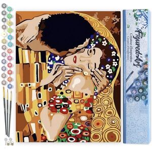 ART Malování podle čísel - Gustav Klimt Polibek bez rámu 40x50cm ART Malování podle čísel - Gustav Klimt Polibek bez rámu 40x50cm
