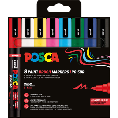 Posca sada popisovačů PC-5BR - základní barvy 1 - 4 mm (8 ks) Posca sada popisovačů PC-5BR - základní barvy 1 - 4 mm (8 ks)
