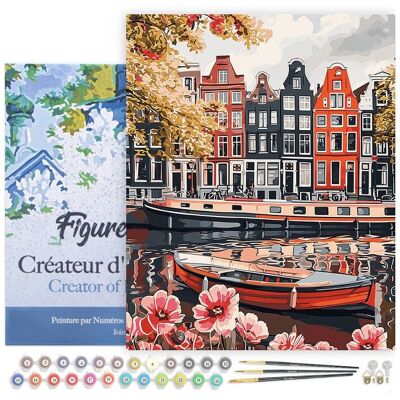 ART Malování podle čísel - Průplav V Amsterodamu na rámu 40x50cm ART Malování podle čísel - Průplav V Amsterodamu na rámu 40x50cm