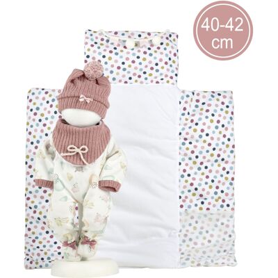 Llorens M738-88 obleček pro panenku miminko NEW BORN velikosti 40–42 cm s doplňky Llorens M738-88 obleček pro panenku miminko NEW BORN velikosti 40–42 cm s doplňky