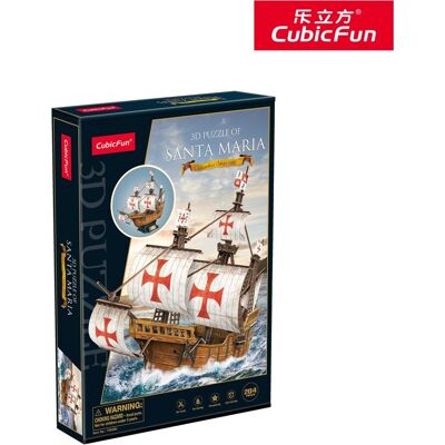 CUBICFUN Puzzle 3D Santa Maria - 204 Kousků - Vzdělávací Zábava CUBICFUN Puzzle 3D Santa Maria - 204 Kousků - Vzdělávací Zábava