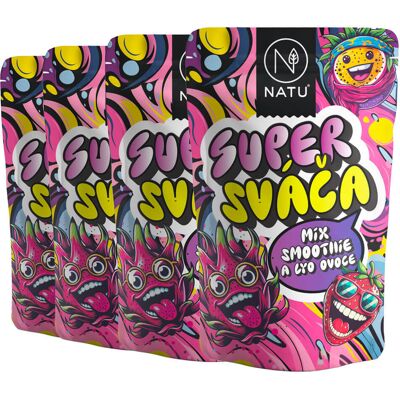 NATU Super Sváča mix smoothie a lyo ovoce 4x21g NATU Super Sváča mix smoothie a lyo ovoce 4x21g