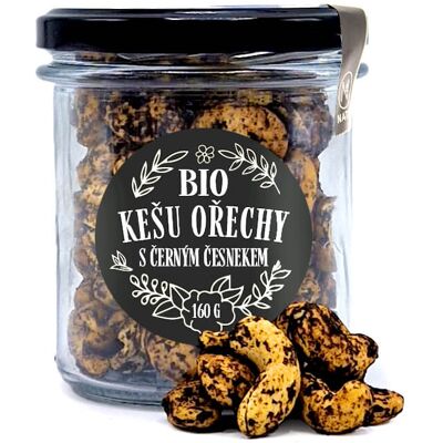 NATU Kešu ořechy s černým česnekem BIO 160g NATU Kešu ořechy s černým česnekem BIO 160g