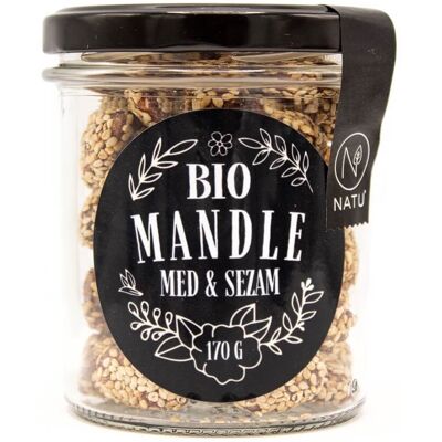 NATU Mandle s medem a sezamem BIO 170g NATU Mandle s medem a sezamem BIO 170g