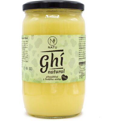 NATU Přepuštěné máslo ghí natural 720 ml NATU Přepuštěné máslo ghí natural 720 ml