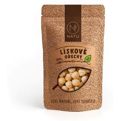 NATU Lískové ořechy pražené loupané 200g NATU Lískové ořechy pražené loupané 200g