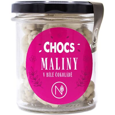 NATU CHOCS Maliny v 30% bílé čokoládě 100g NATU CHOCS Maliny v 30% bílé čokoládě 100g