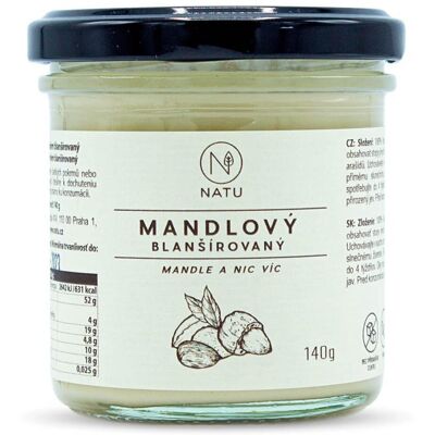 NATU Mandlový krém blanšírovaný 140 g NATU Mandlový krém blanšírovaný 140 g