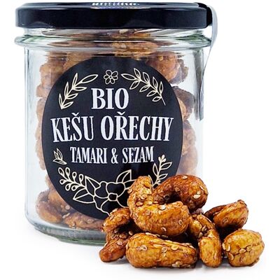 NATU Kešu ořechy s tamari a sezamem BIO 140g NATU Kešu ořechy s tamari a sezamem BIO 140g